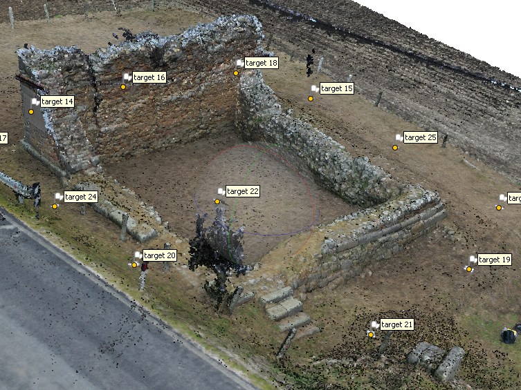 Murature di un manufatto storico a Cavarzere rilevate con drone e laser scanner