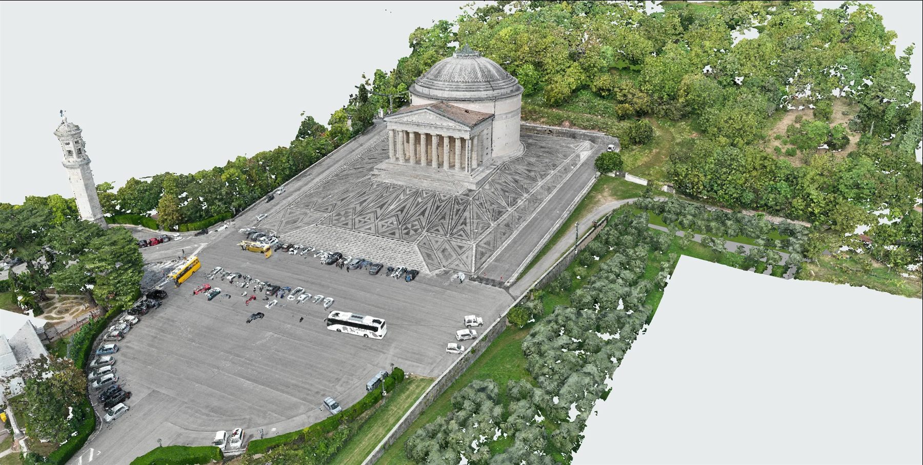 Modello 3D del Tempio Canoviano di Possagno